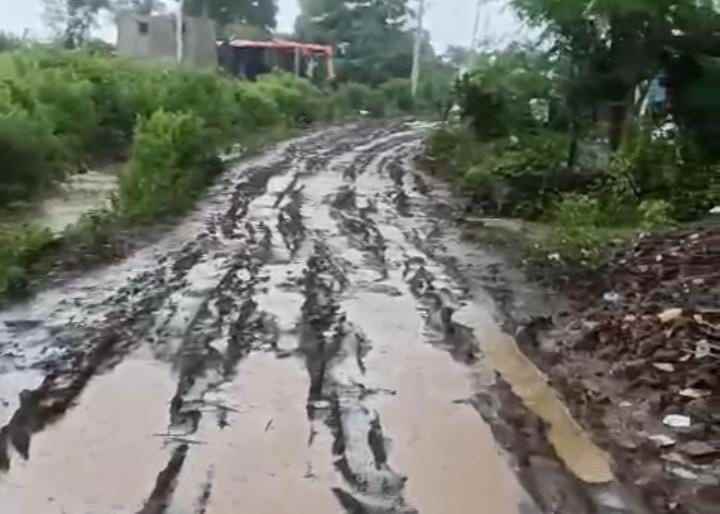 रस्त्याने चालता येत नाही तर गाडी कशी जाणार समता नगर नागठाणा नवीन वस्तीची दुरव्यवस्था